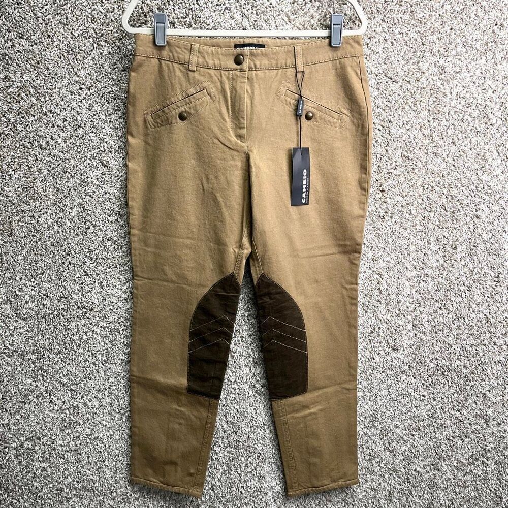 Cambio Pants Women’s 12 Modern Classics Tan Brown Zip Ankle Equestrian Breeches
